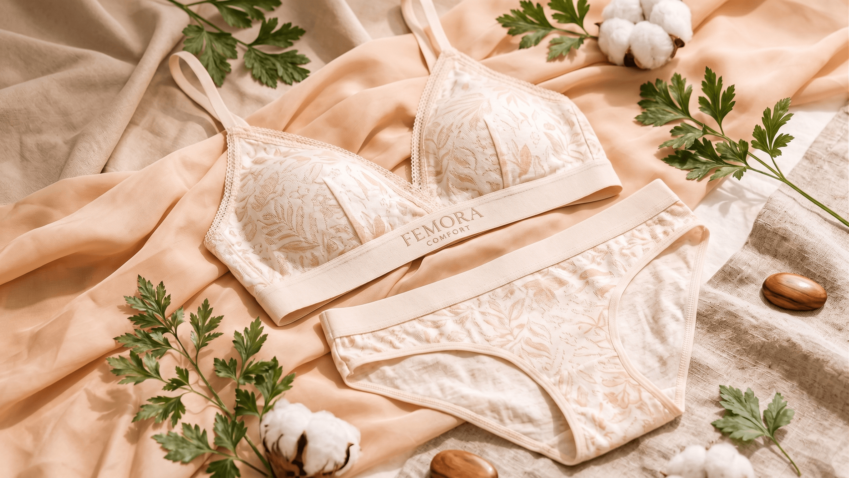 Femora Comfort Organic Cotton Seamless Bra and Panty Set